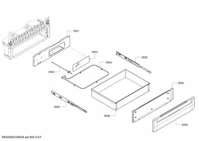 shelves trays, Door & Housing (0501-0550)