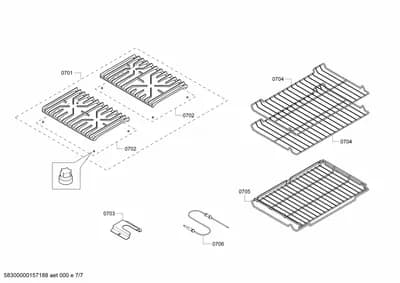 shelves trays, Door & Housing (0701-0706)