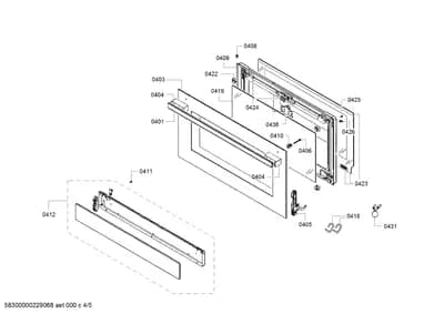 Door & Housing, Handles & Knobs (0401-0438)