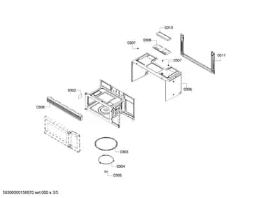 Door & Housing, shelves trays (0302-0311)