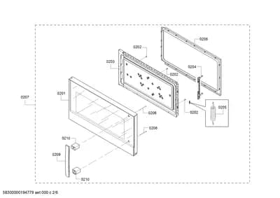 Door & Housing, Screws (0201-0210)