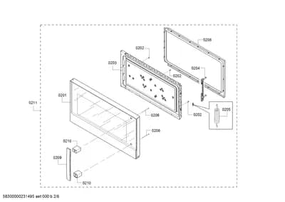 Door & Housing, Screws (0201-0211)