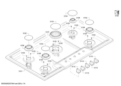 burnercaps rings, othergasparts (0101-0199)