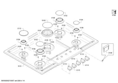 burnercaps rings, othergasparts (0101-0199)