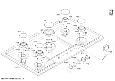 burnercaps rings, othergasparts (0101-0199)