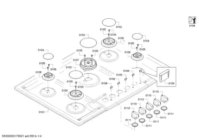 burnercaps rings, othergasparts (0101-0199)