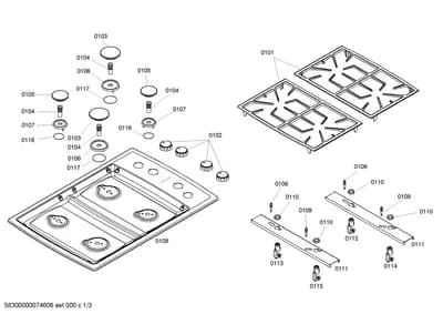 Flaps & Holders, burnercaps rings (0101-0154)