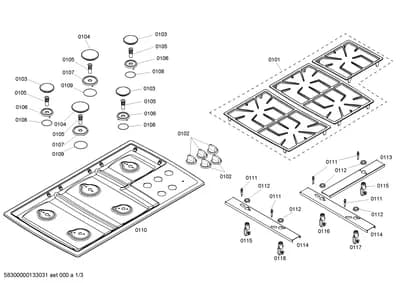 Flaps & Holders, burnercaps rings (0101-0154)