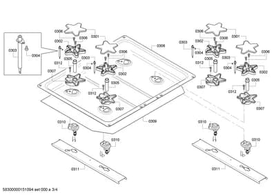 Screws, othergasparts (0301-0312)