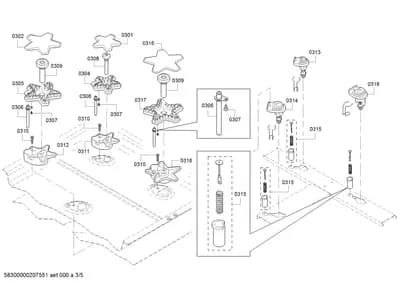 othergasparts, burnercaps rings (0301-0319)