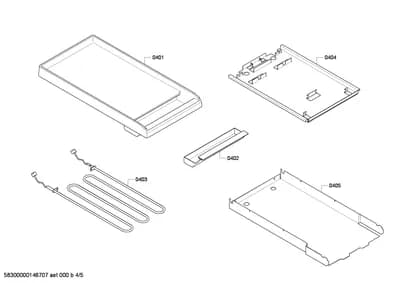 shelves trays, heatingparts (0401-0451)