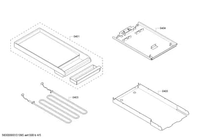 shelves trays, heatingparts (0401-0451)