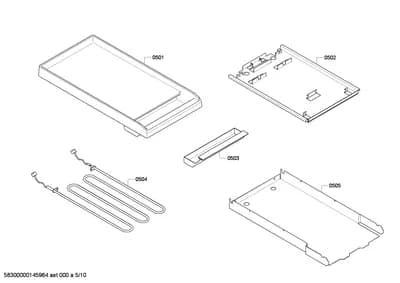 shelves trays, heatingparts (0501-0550)