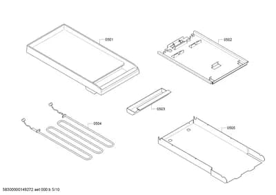shelves trays, heatingparts (0501-0550)
