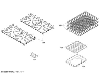 shelves trays, Screws (1001-1051)