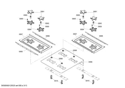 ignitionparts, burnercaps rings (0301-0350)