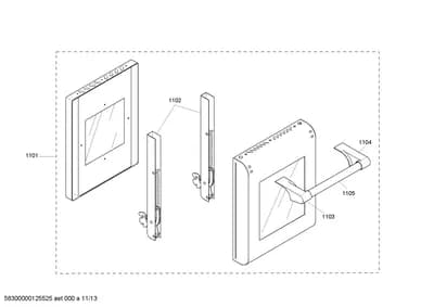 Door & Housing, Hinges (1101-1105)