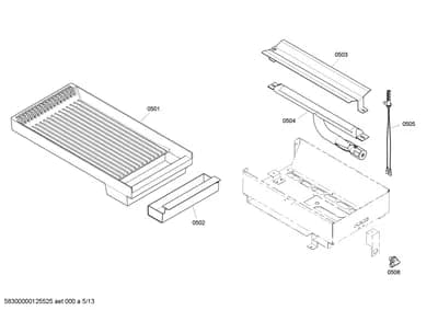 shelves trays, othergasparts (0501-0506)