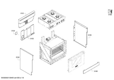 Door & Housing, shelves trays (0101-0199)