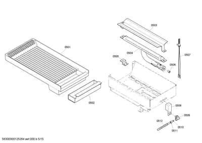 shelves trays, othergasparts (0501-0512)