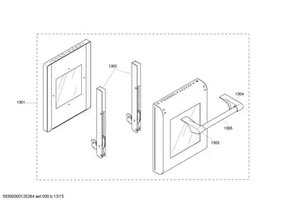 Door & Housing, Hinges (1301-1305)