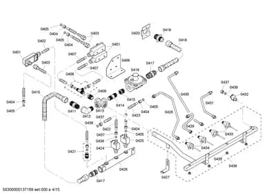 connectionpieces, othergasparts (0401-0438)