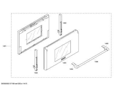 Door & Housing, Hinges (1401-1406)