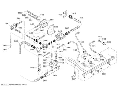 connectionpieces, othergasparts (0401-0438)