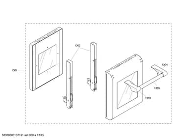 Door & Housing, Hinges (1301-1305)