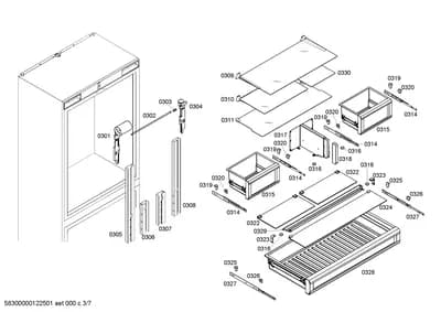 Rails, shelves trays (0301-0330)
