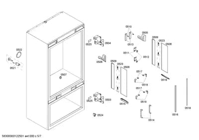 Door & Housing, Switches (0503-0525)