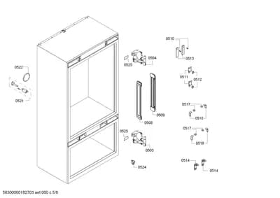 Door & Housing, Screws (0503-0525)
