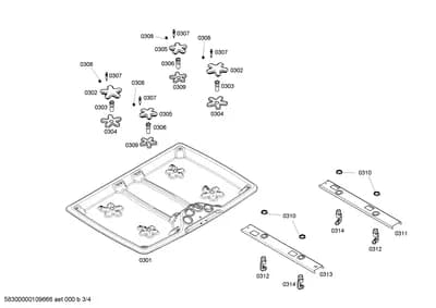 burnercaps rings, Flaps & Holders (0301-0314)