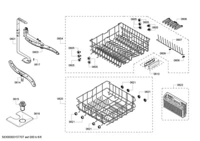 Baskets & Wheels, Spray Arms (0601-0622)
