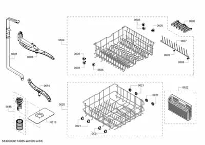 Baskets & Wheels, Spray Arms (0601-0622)
