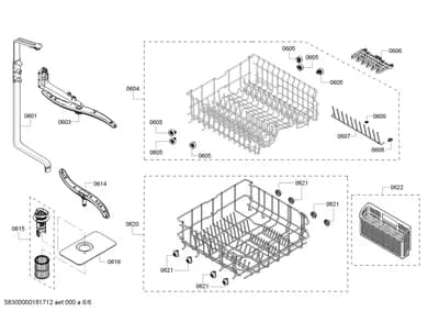 Baskets & Wheels, Spray Arms (0601-0622)