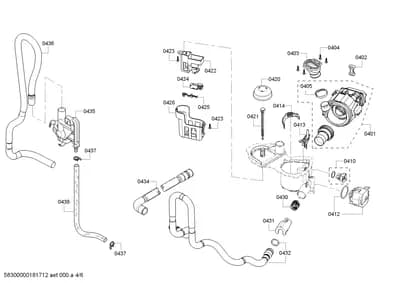 Door & Housing, Hoses (0401-0438)