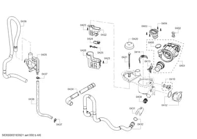 Door & Housing, Hoses (0401-0438)