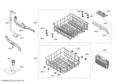 Baskets & Wheels, Spray Arms (0601-0622)