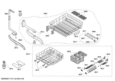 Baskets & Wheels, Spray Arms (0601-0625)