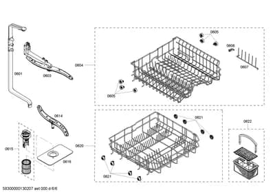 Spray Arms, Baskets & Wheels (0601-0622)