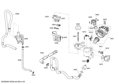 Door & Housing, Hoses (0401-0438)