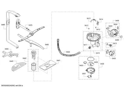 Spray Arms, Door & Housing (0410-0470)