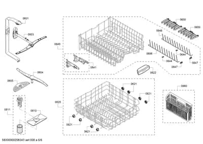 Baskets & Wheels, Spray Arms (0601-8310)