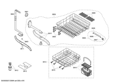 Baskets & Wheels, Spray Arms (0601-0616)