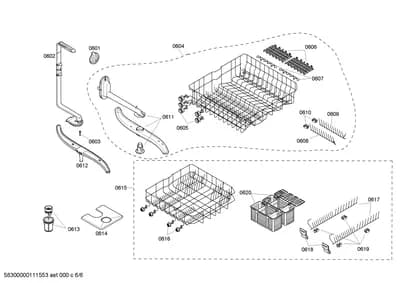 Baskets & Wheels, Spray Arms (0601-0620)