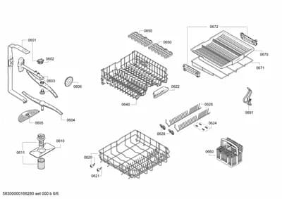 Baskets & Wheels, Spray Arms (0601-8301)