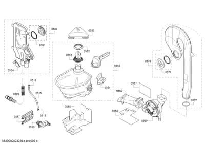 Door & Housing, Hoses (0500-0572)