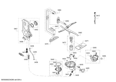 Door & Housing, Hoses (0401-0472)
