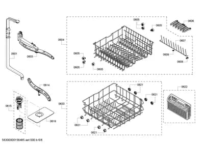 Baskets & Wheels, Spray Arms (0601-0622)